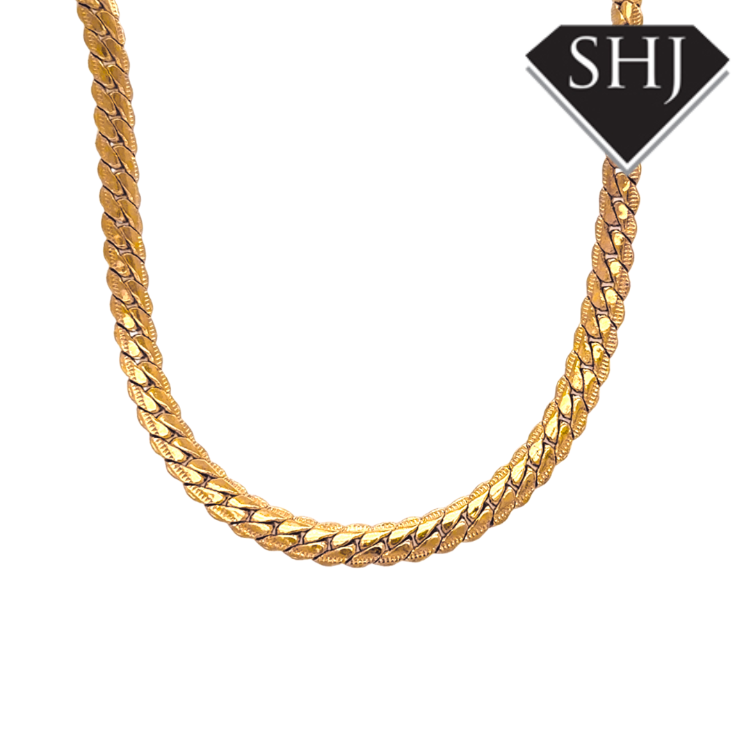 Silver Gold Plated Curb Chain 20"