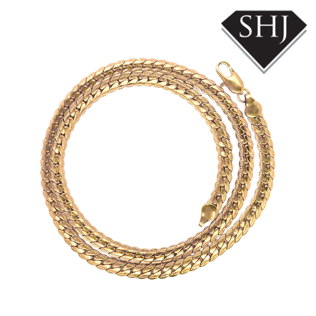 Silver Gold Plated Curb Chain 20"