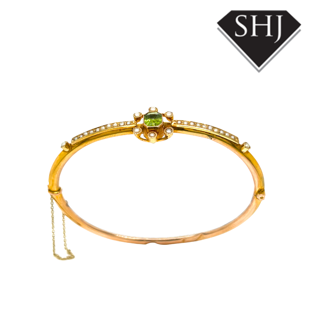 9ct Yellow Gold Pearl Bracelet