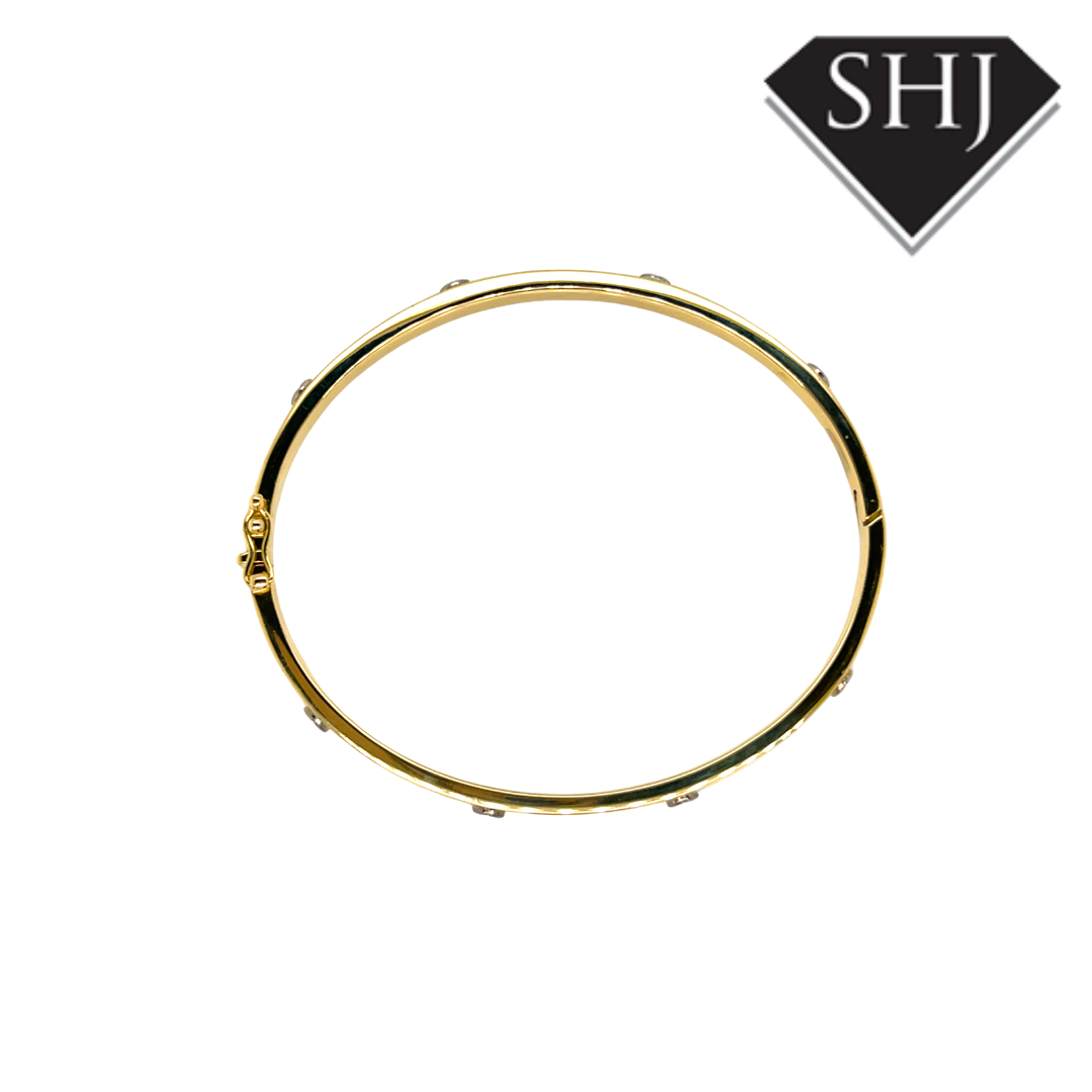 18ct Yellow & White 29g Gold Bangle