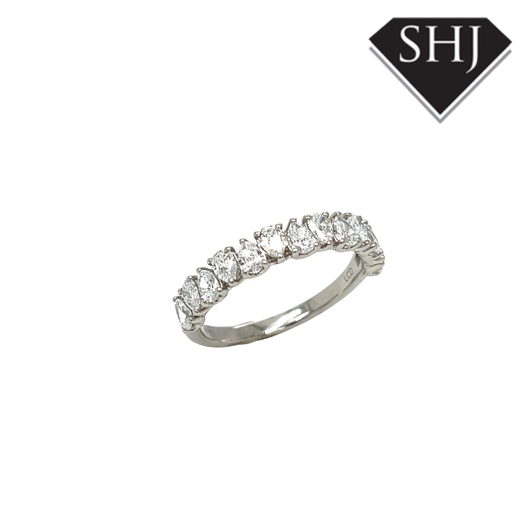 Platinum Pear Cut 1.17ct Lab Grown Diamond Eternity Ring