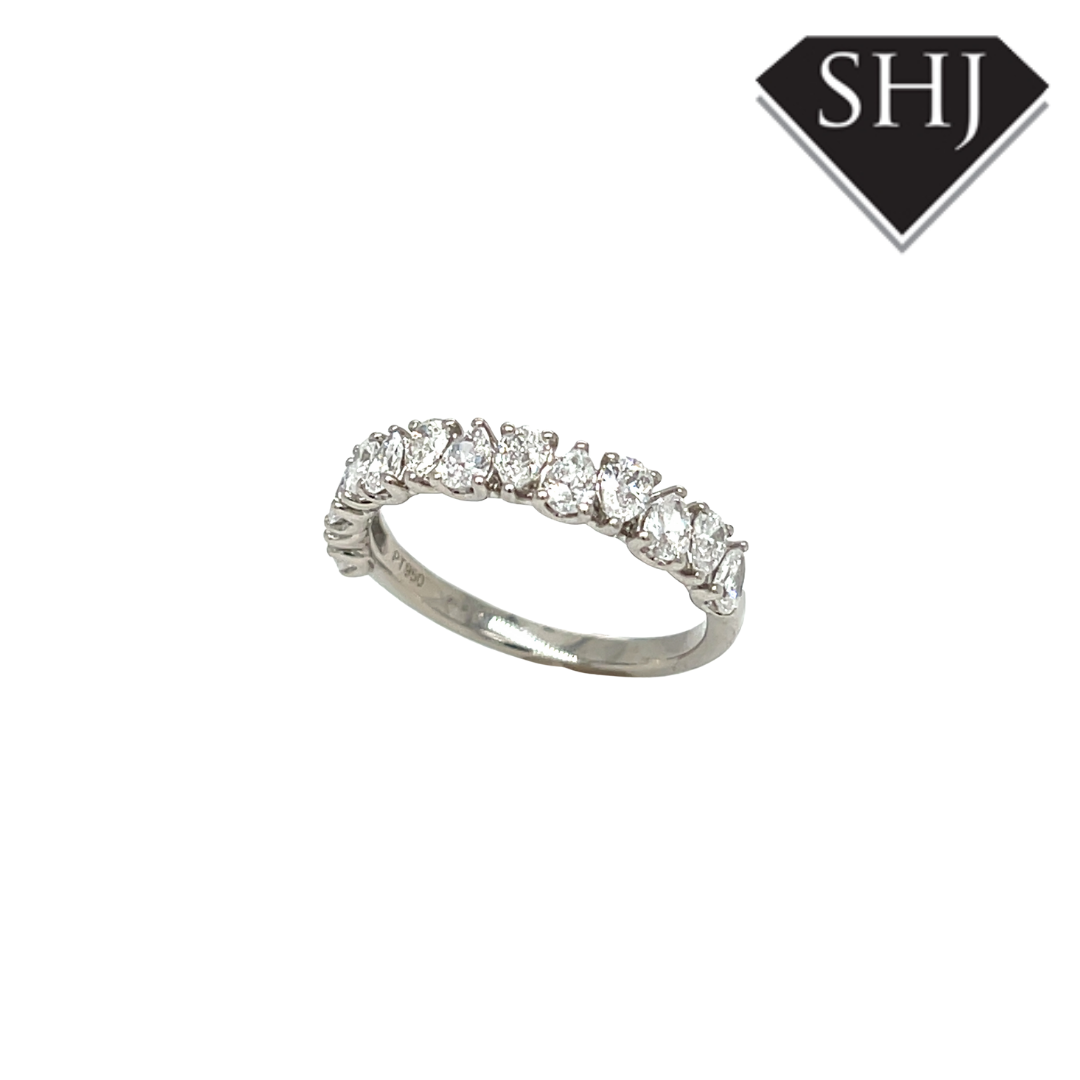 Platinum Pear Cut 1.17ct Lab Grown Diamond Eternity Ring