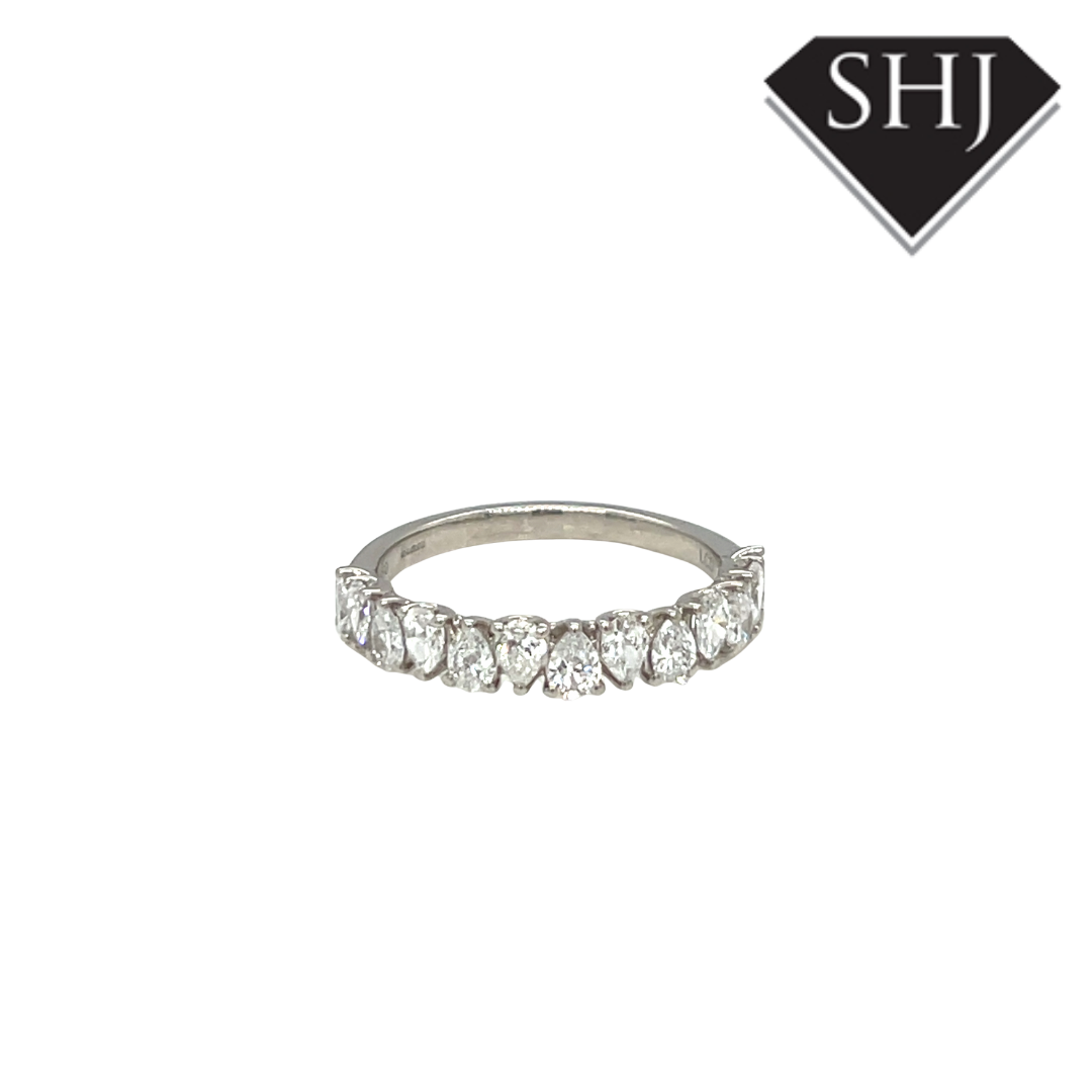 Platinum Pear Cut 1.17ct Lab Grown Diamond Eternity Ring