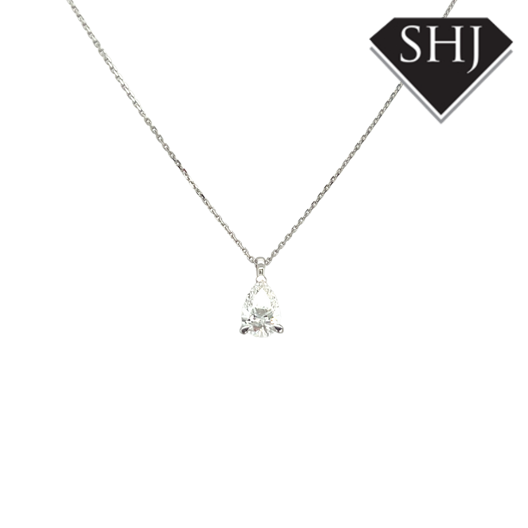 18ct White Gold Lab Grown 2.06ct Diamond Pendant