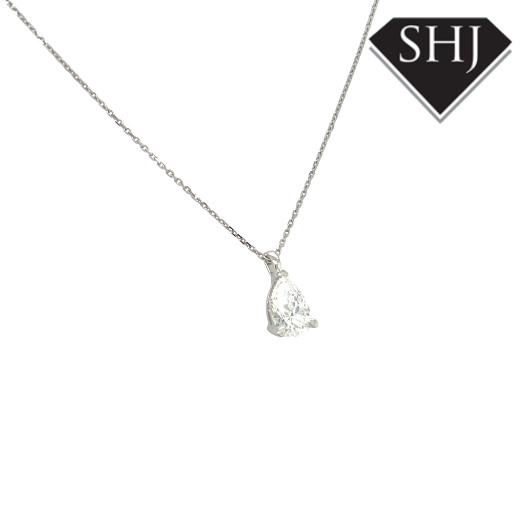 18ct White Gold Lab Grown 2.06ct Diamond Pendant