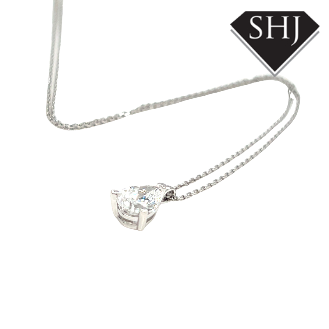 18ct White Gold Lab Grown 2.06ct Diamond Pendant