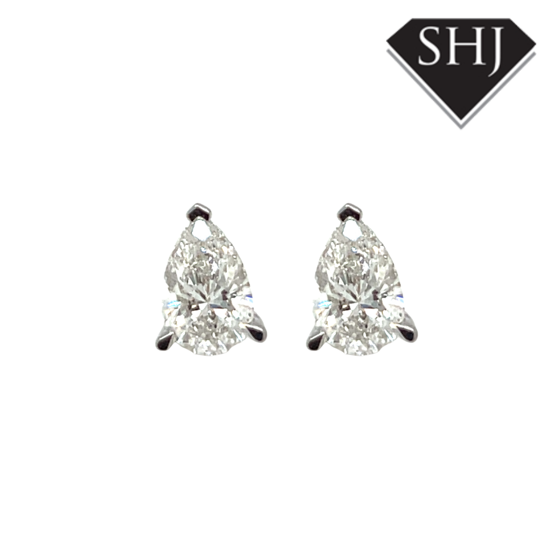 18ct White Gold Lab Grown 2.06ct Diamond Earrings