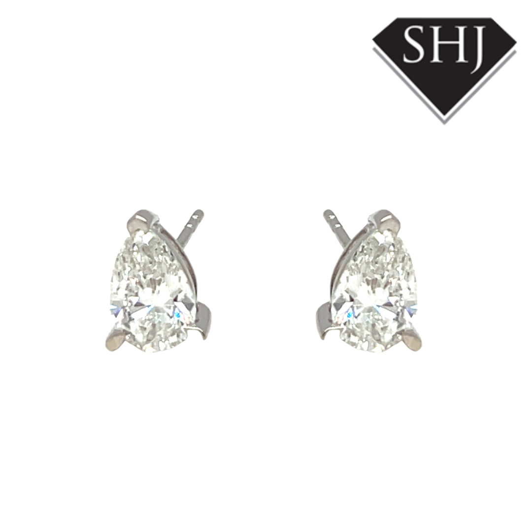 18ct White Gold Lab Grown 2.06ct Diamond Earrings