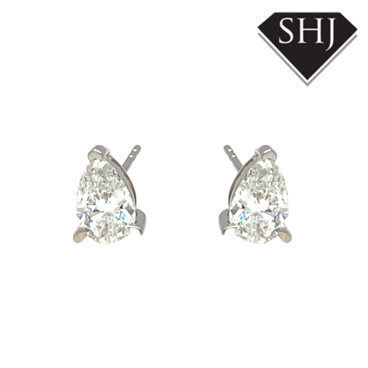 18ct White Gold Lab Grown 2.06ct Diamond Earrings