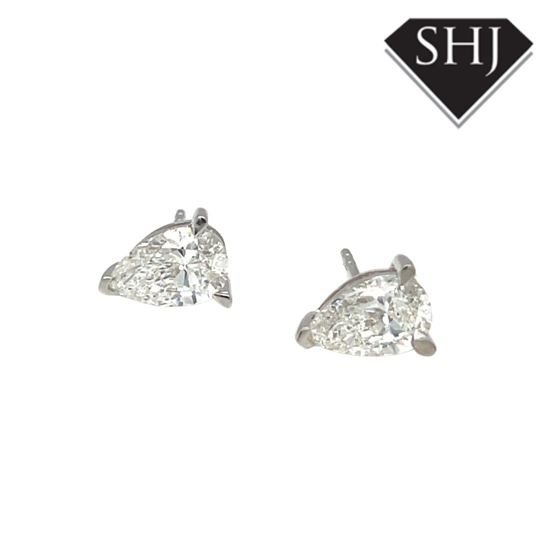 18ct White Gold Lab Grown 2.06ct Diamond Earrings