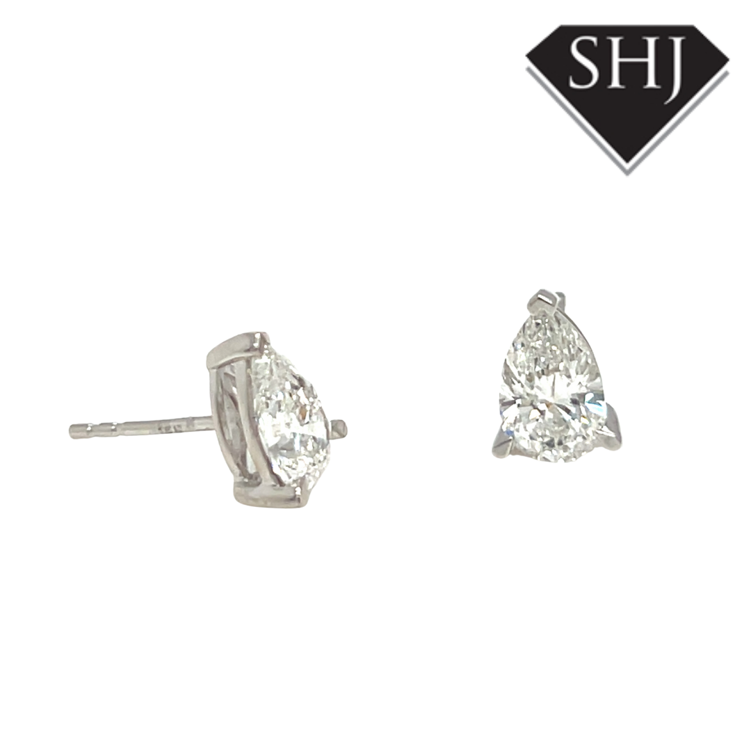 18ct White Gold Lab Grown 2.06ct Diamond Earrings