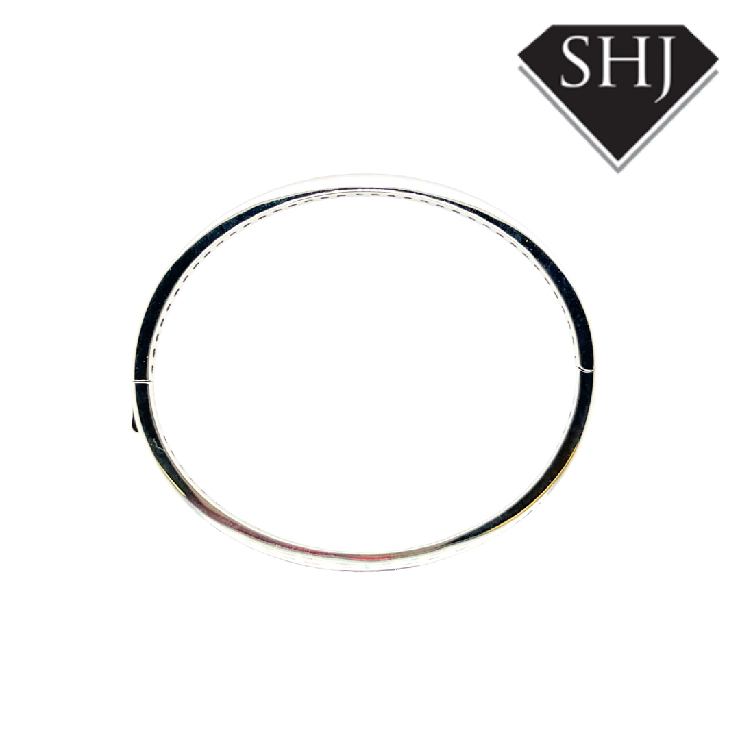 Silver CZ Channel Set Bangle