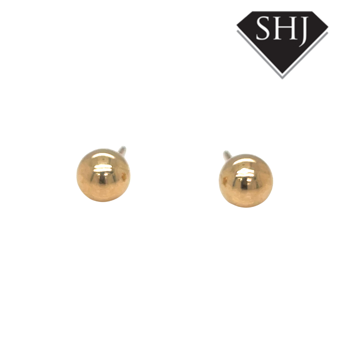 9ct Yellow Gold Ball Studs