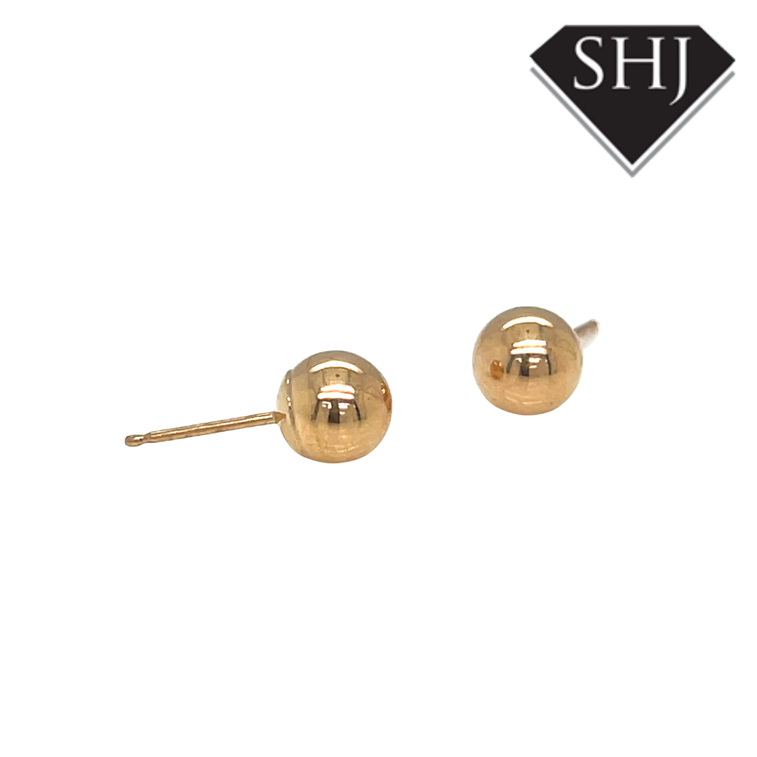 9ct Yellow Gold Ball Studs