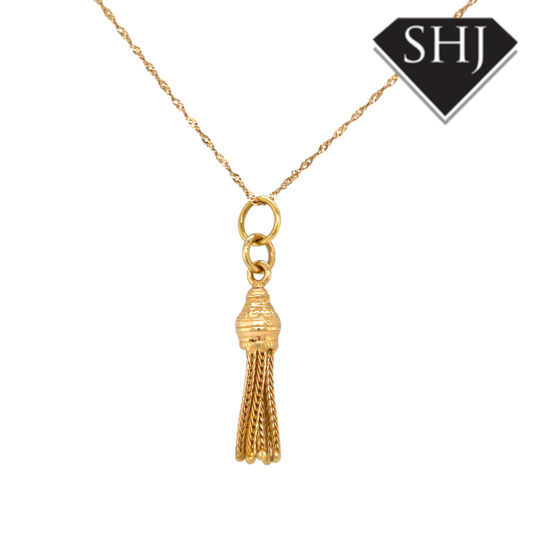 9ct Yellow Gold Tassel Pendant