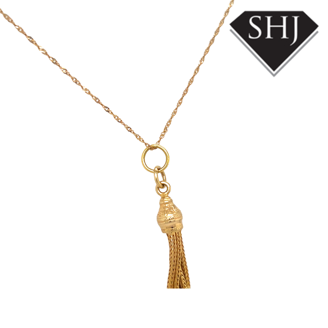 9ct Yellow Gold Tassel Pendant