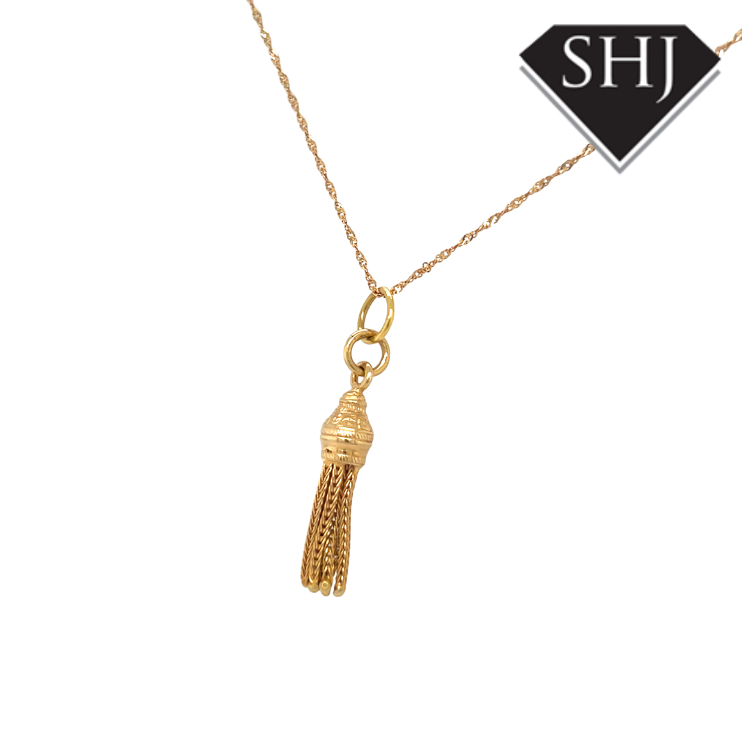 9ct Yellow Gold Tassel Pendant