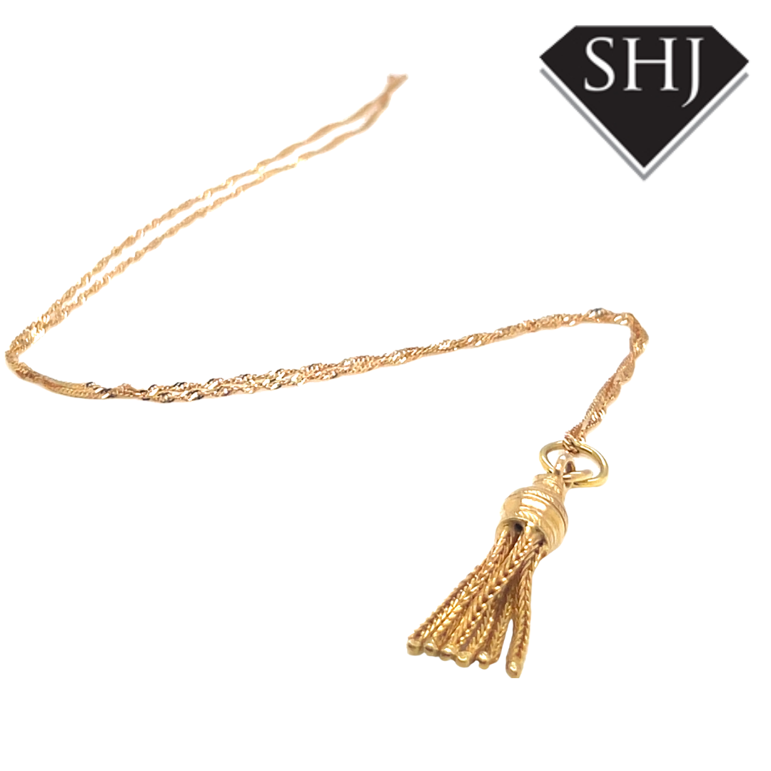 9ct Yellow Gold Tassel Pendant