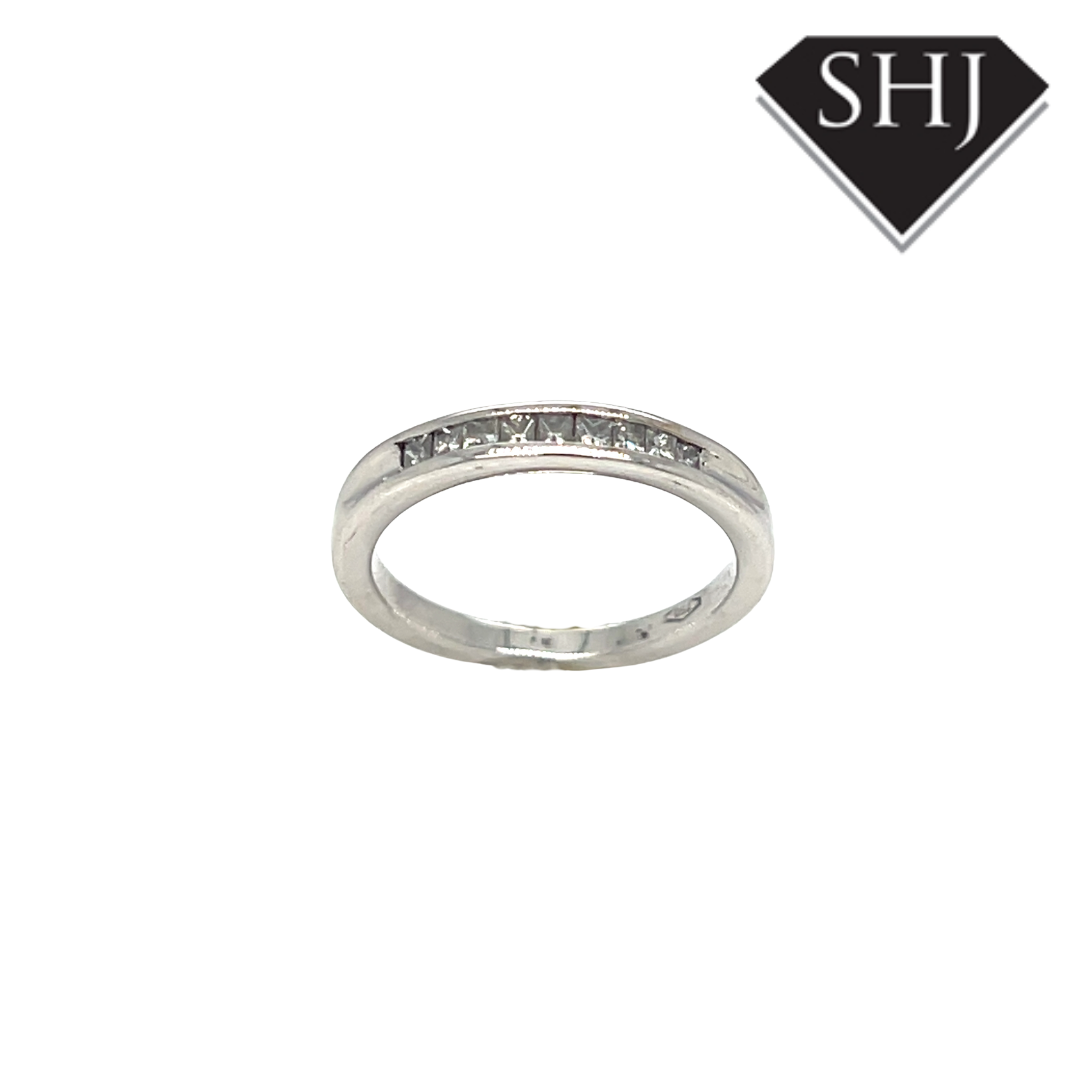 18ct White Gold Diamond Band