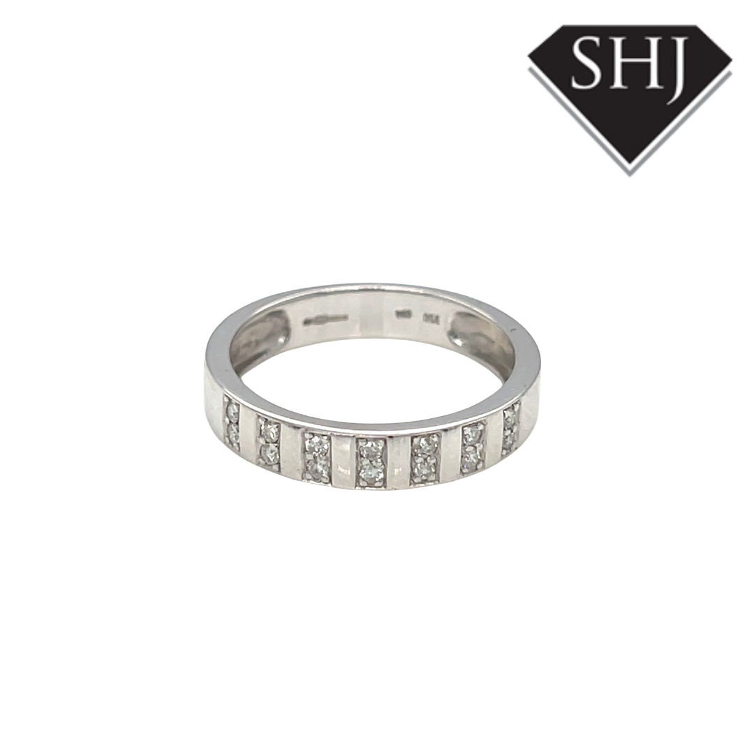 18ct White Gold Diamond Band