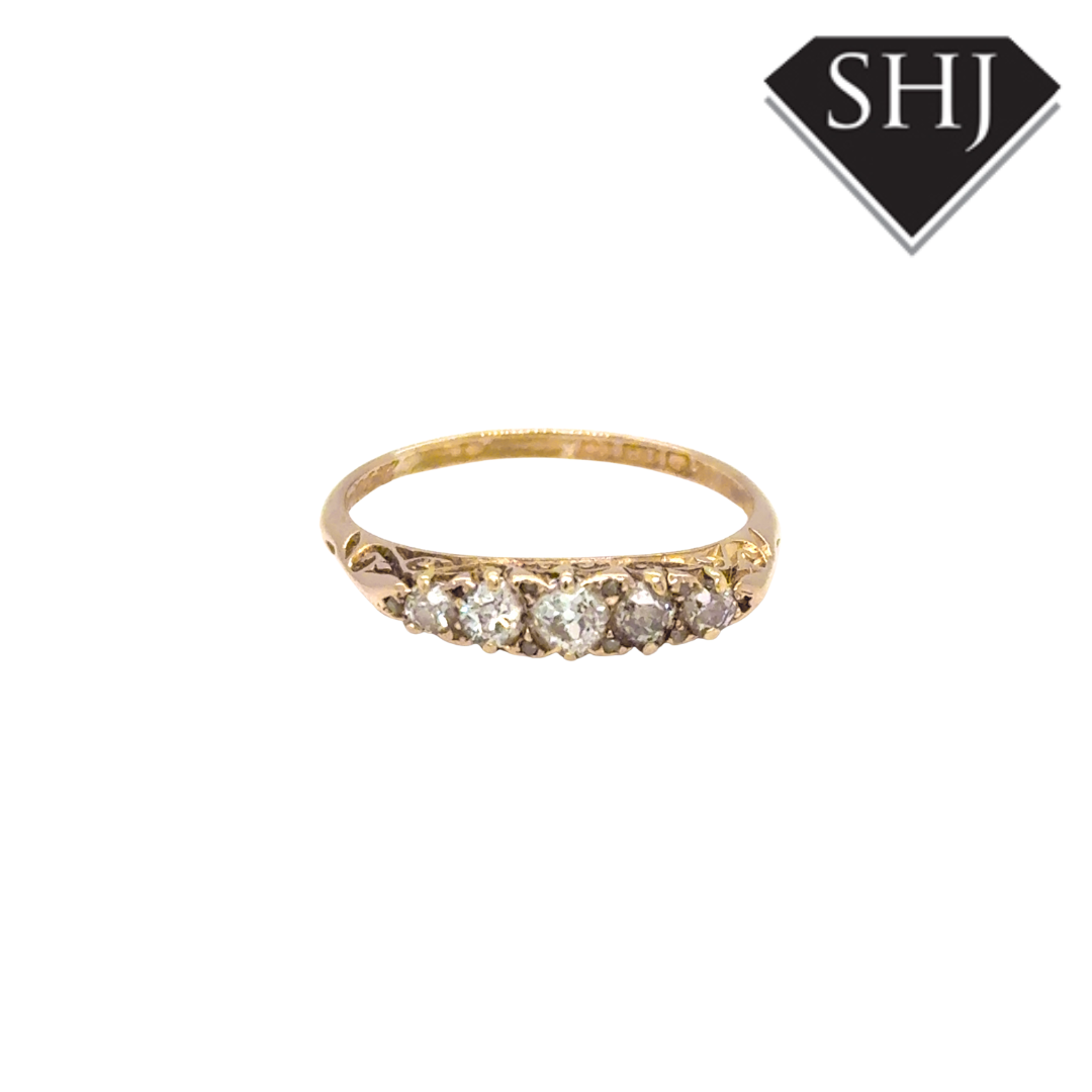 18ct Yellow Gold 5 Stone Diamond Ring