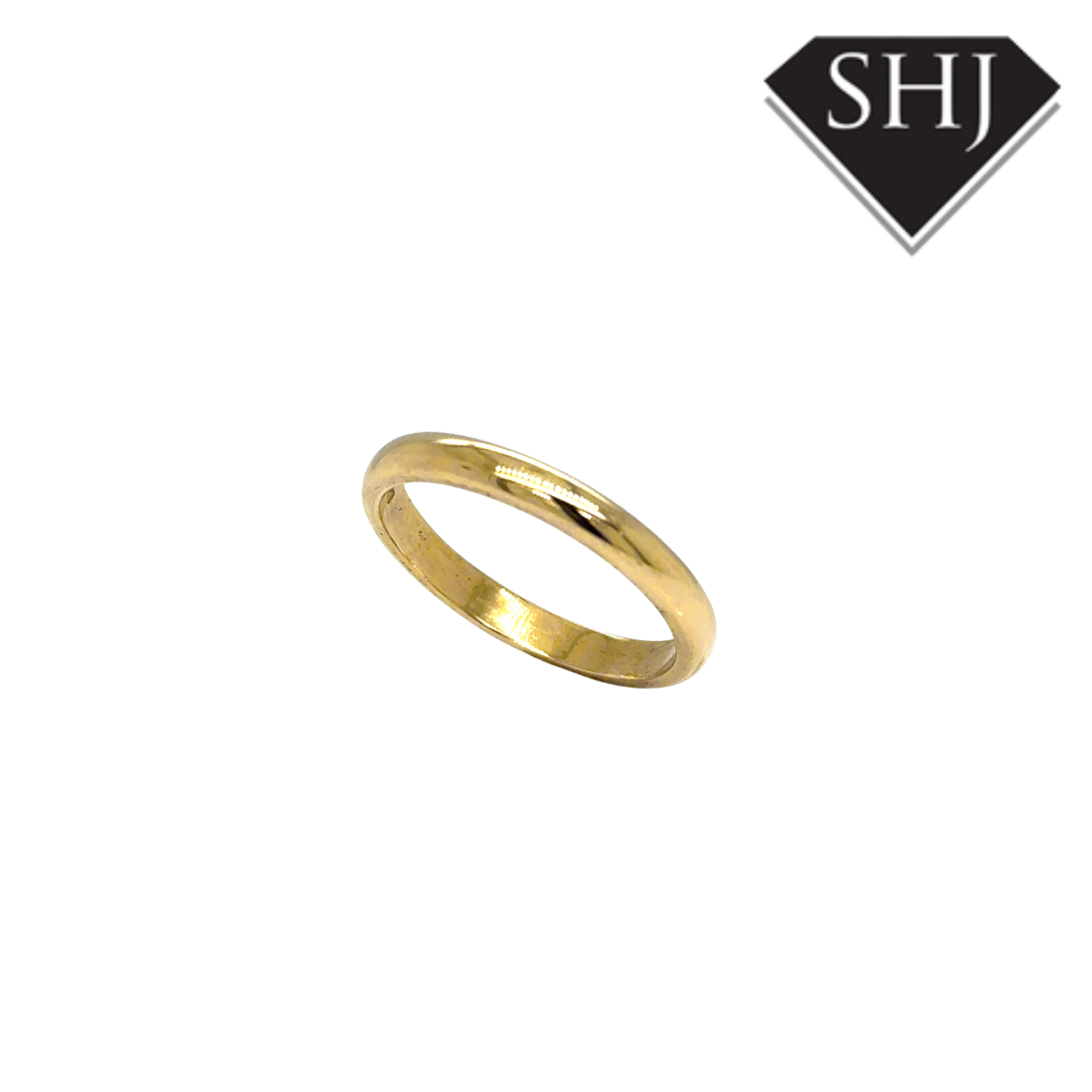 18CT Yellow Gold 2mm Wedding Band