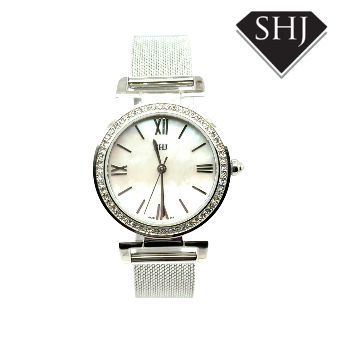 SHJ Ladies Stainless Steel MOP Dial Watch