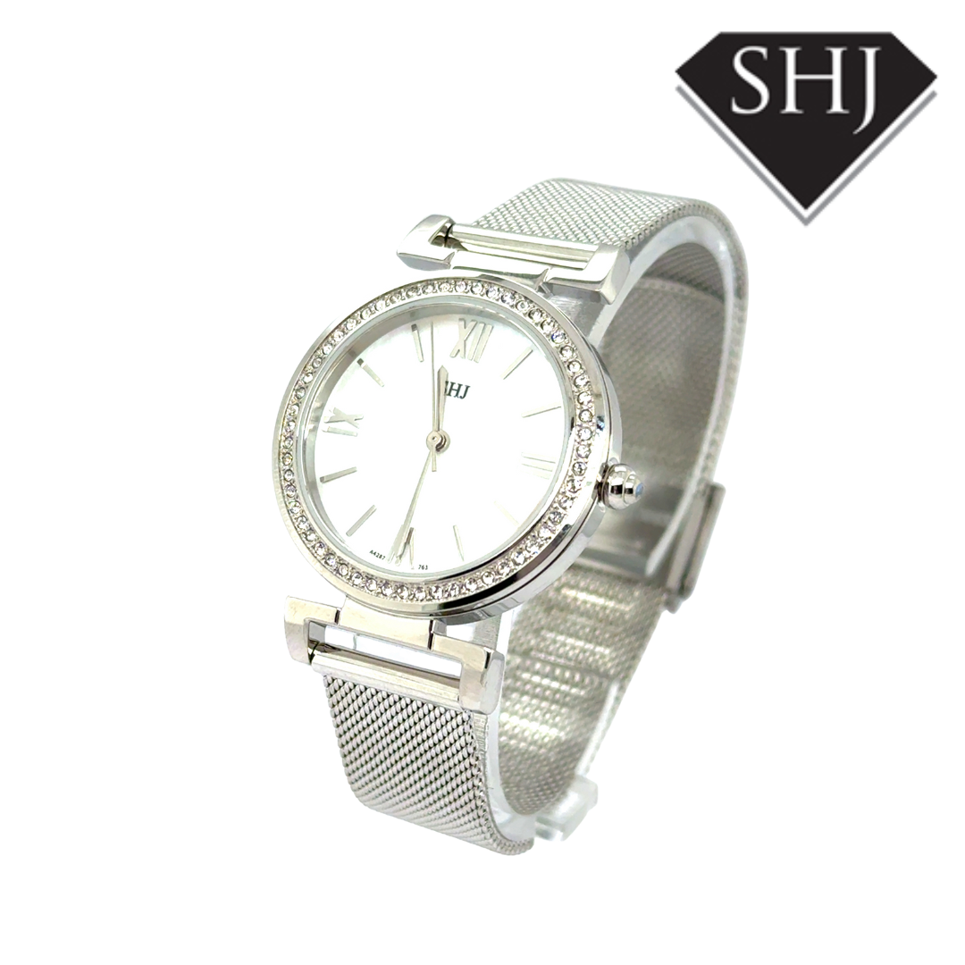 SHJ Ladies Stainless Steel MOP Dial Watch