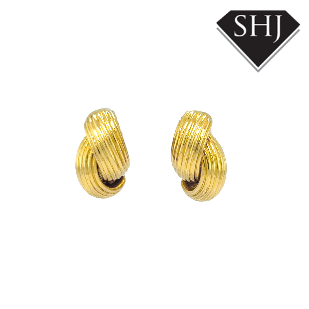 18ct Yellow Gold Twist Earrings