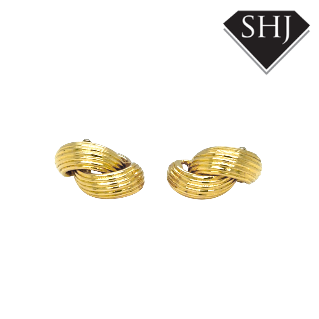 18ct Yellow Gold Twist Earrings