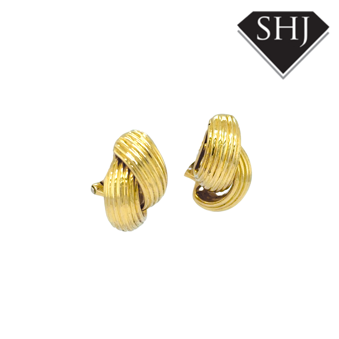 18ct Yellow Gold Twist Earrings