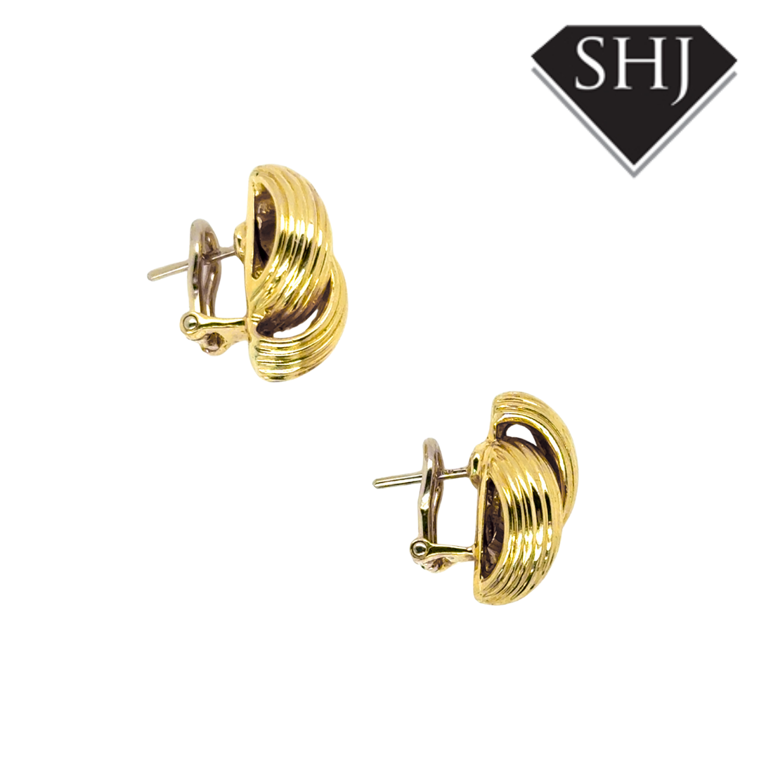 18ct Yellow Gold Twist Earrings
