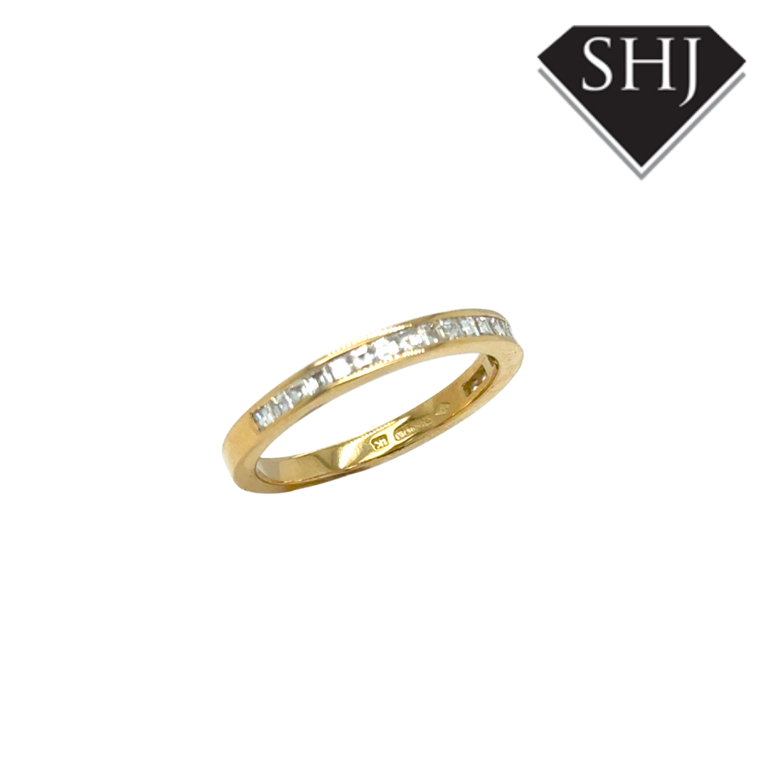 18ct Yellow Gold Princess Cut 0.52ct Diamond Eternity Ring