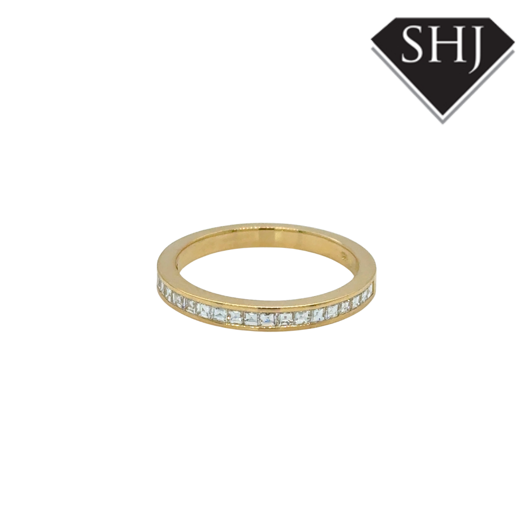 18ct Yellow Gold Princess Cut 0.52ct Diamond Eternity Ring