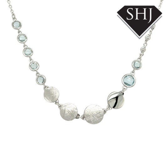 Silver Blue Topas Necklace