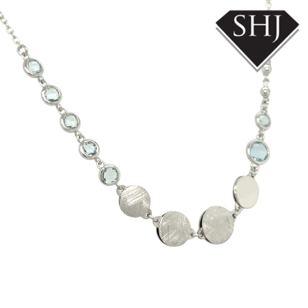 Silver Blue Topas Necklace