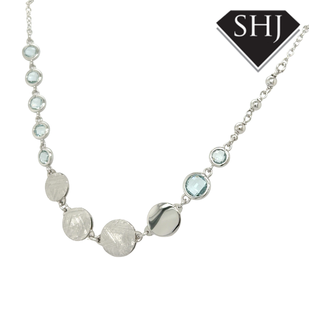 Silver Blue Topas Necklace