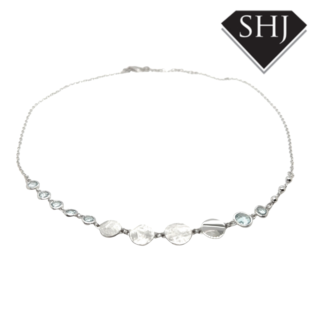Silver Blue Topas Necklace