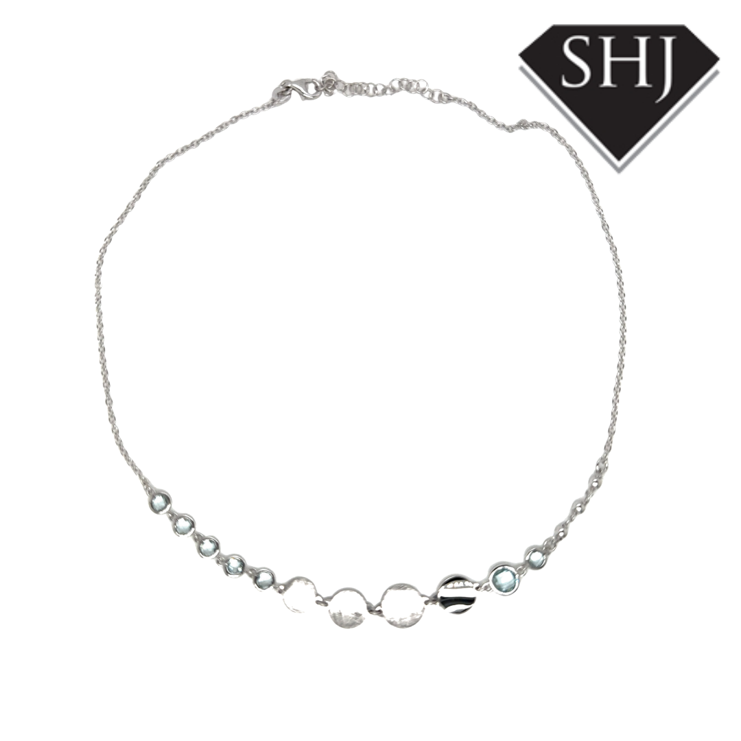Silver Blue Topas Necklace
