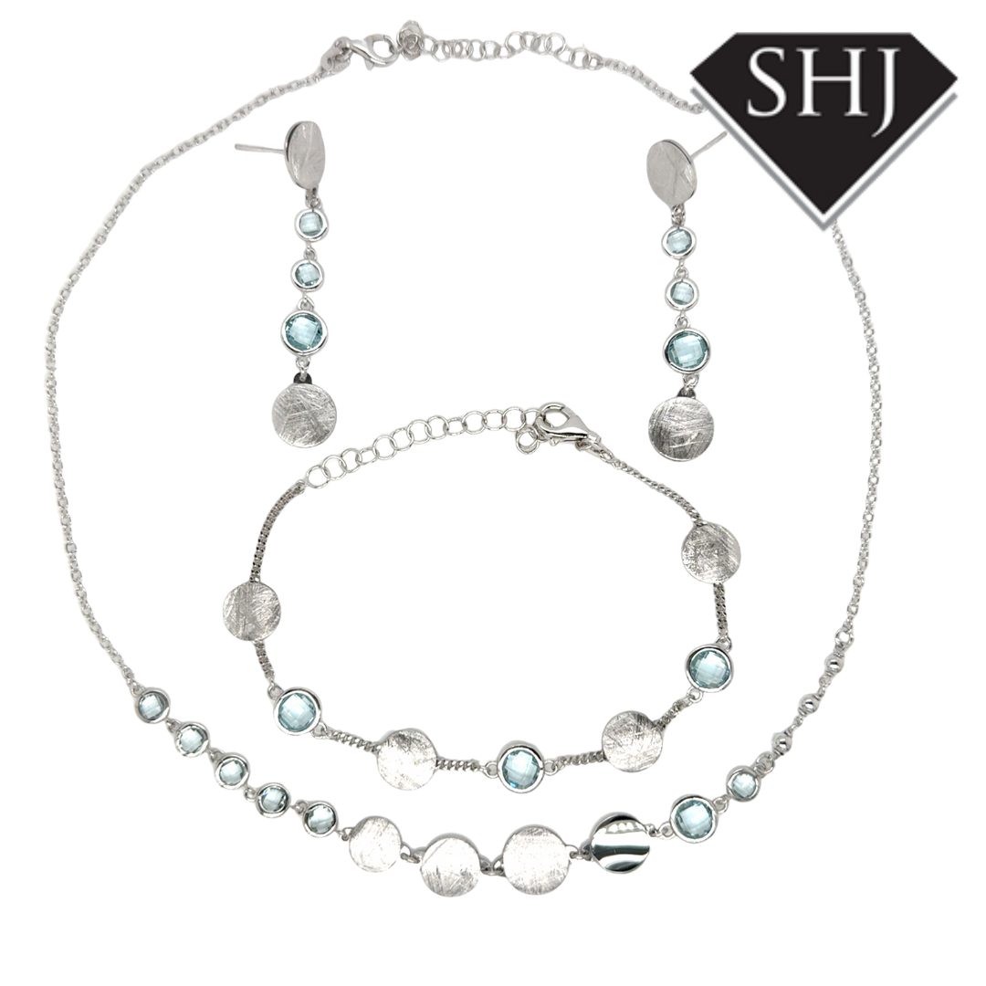 Silver Blue Topas Necklace