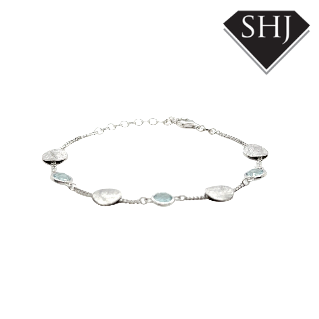 Silver Blue Topas Bracelet