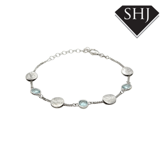 Silver Blue Topas Bracelet