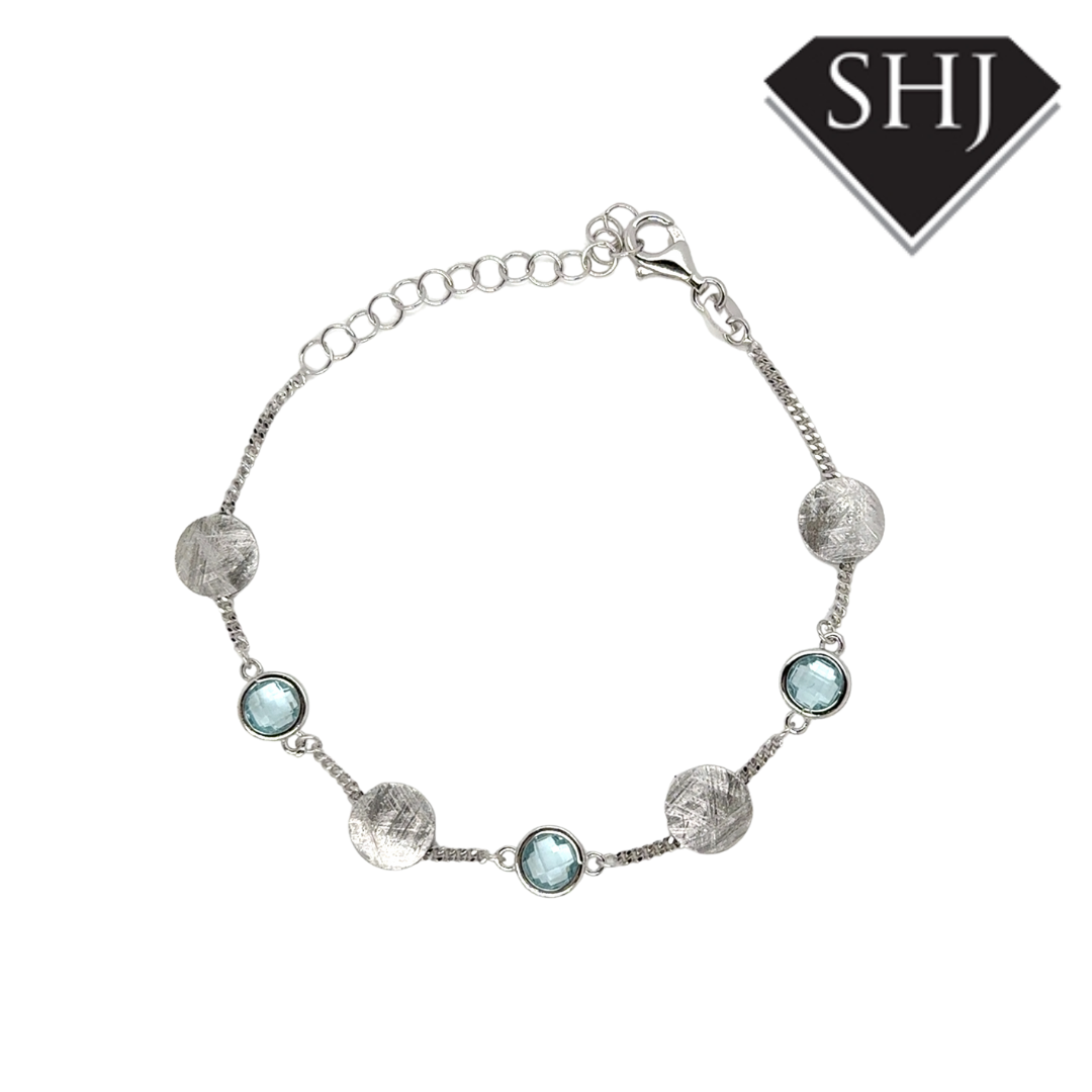 Silver Blue Topas Bracelet