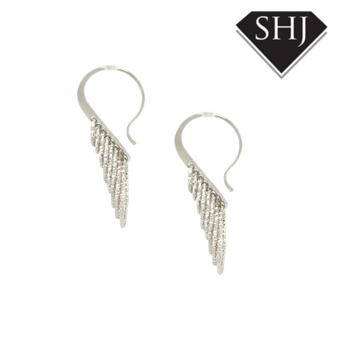 Silver Circle Drop Hook Earrings