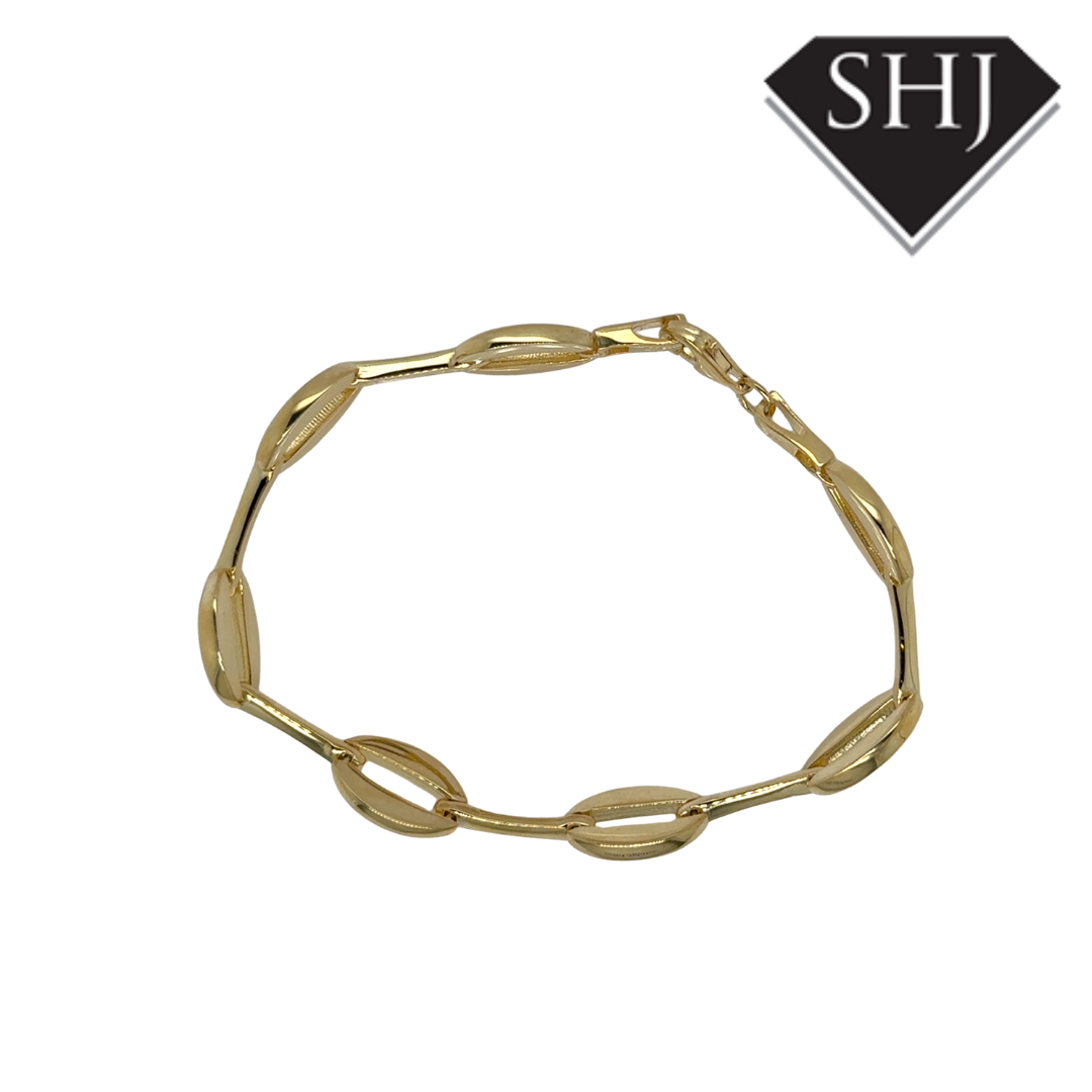 Silver Gold Plated Oval Link Bracelet