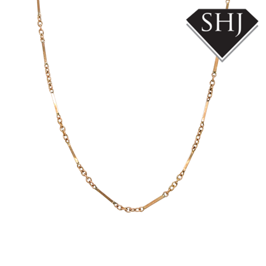 9ct Yellow Gold 20" Station Chain
