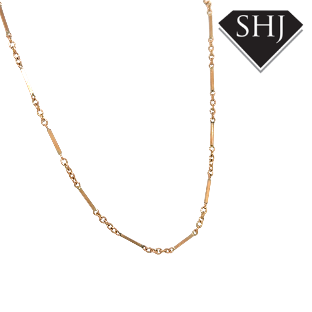 9ct Yellow Gold 20" Station Chain