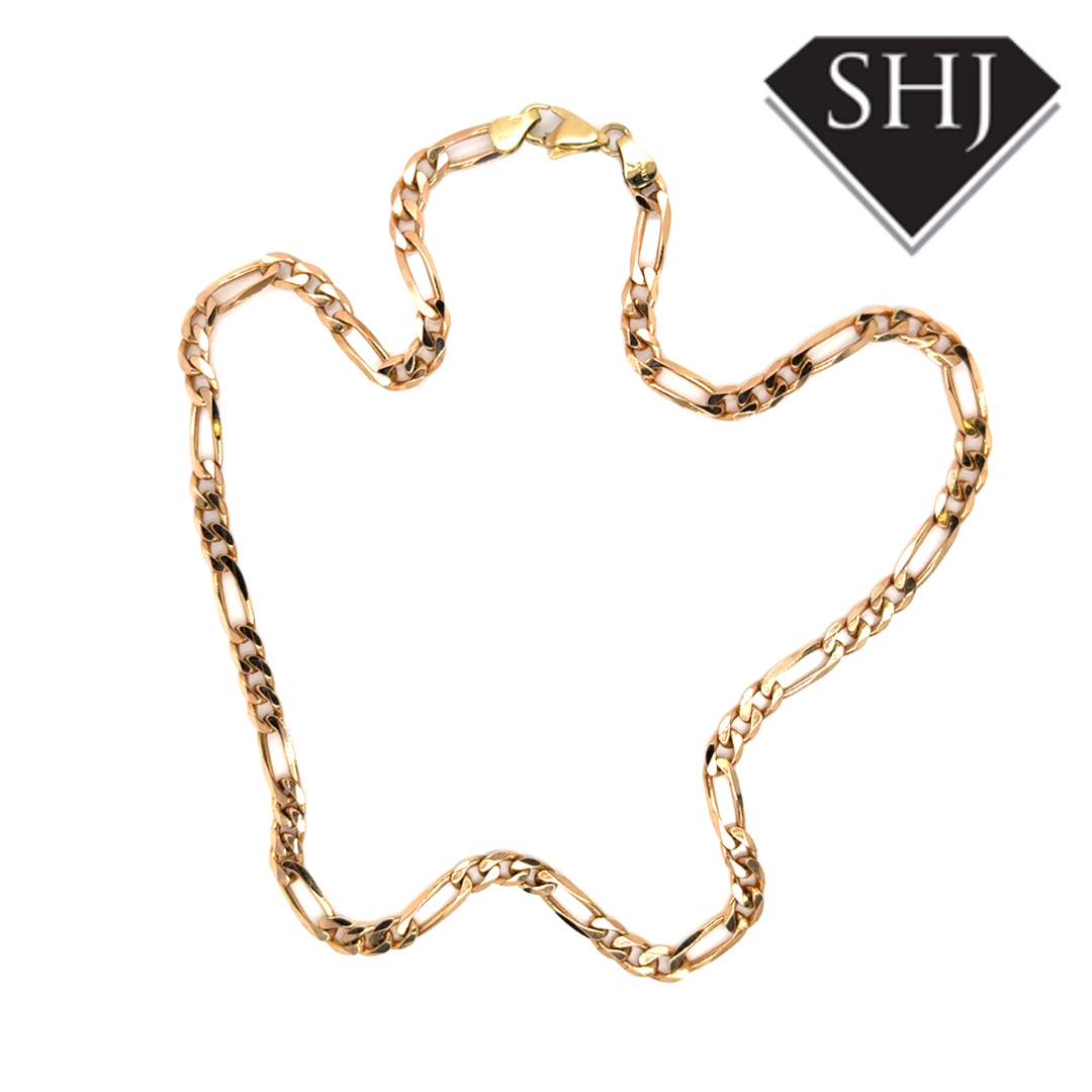 9ct Yellow Gold Figaro Chain