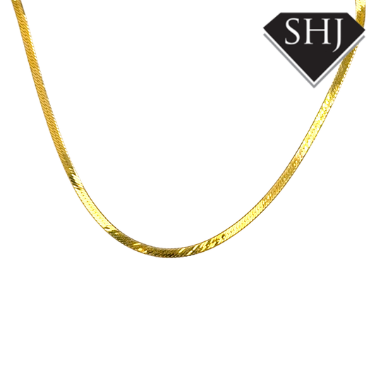 9ct Yellow Gold Herringbone Chain
