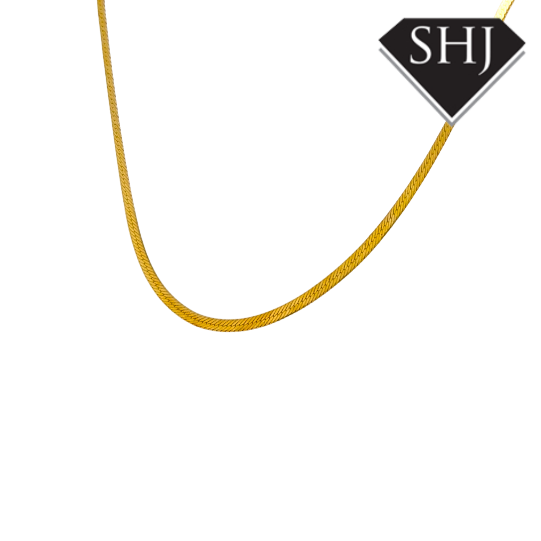 9ct Yellow Gold Herringbone Chain